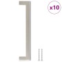 Tiradores para armarios 10 uds acero inoxidable plateado 160 mm