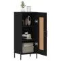 Schwarzes Sperrholz-Sideboard 34,5 x 34 x 90 cm von vidaXL, Sideboards - Ref: Foro24-830453, Preis: 64,55 €, Rabatt: %