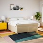 Cama box spring con colchón tela color crema 180x200 cm en Camas y somieres | Comprar online en Foro24