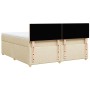 Cama box spring con colchón tela color crema 180x200 cm en Camas y somieres | Comprar online en Foro24