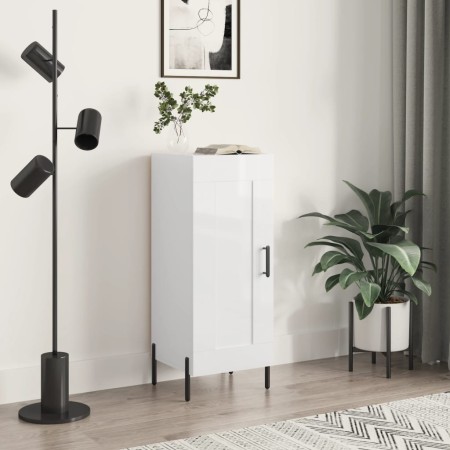 Hochglanzweißes Sperrholz-Sideboard 34,5 x 34 x 90 cm von vidaXL, Sideboards - Ref: Foro24-830454, Preis: 69,45 €, Rabatt: %