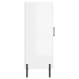 Hochglanzweißes Sperrholz-Sideboard 34,5 x 34 x 90 cm von vidaXL, Sideboards - Ref: Foro24-830454, Preis: 69,45 €, Rabatt: %