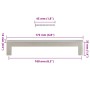 Tiradores para armarios 10 uds acero inoxidable plateado 160 mm