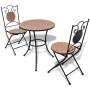 3-piece garden table and chairs set with terracotta mosaic by vidaXL, Garden sets - Ref: Foro24-271770, Price: 244,49 €, Disc...