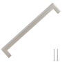 Tiradores para armarios 5 uds acero inoxidable plateado 192 mm