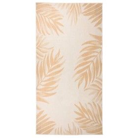 Alfombra de exterior tejido plano estampado de hoja 100x200 cm de vidaXL, Alfombras - Ref: Foro24-340857, Precio: 39,66 €, De...