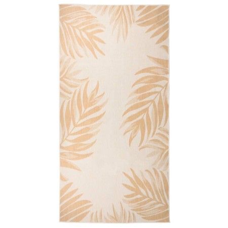 Alfombra de exterior tejido plano estampado de hoja 100x200 cm de vidaXL, Alfombras - Ref: Foro24-340857, Precio: 42,14 €, De...