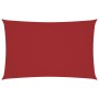 Toldo de vela rectangular tela Oxford rojo 4x7 m