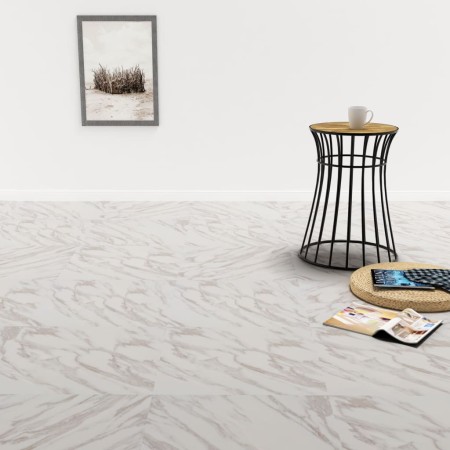 Tarimas de suelo autoadhesivas 20 uds PVC mármol blanco 1,86 m² de vidaXL, Suelos y moquetas - Ref: Foro24-330176, Precio: 44...