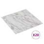 Tarimas de suelo autoadhesivas 20 uds PVC mármol blanco 1,86 m² de vidaXL, Suelos y moquetas - Ref: Foro24-330176, Precio: 44...