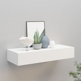 Estante con cajón de pared MDF blanco 60x23,5x10 cm de vidaXL, Estantes y estanterías - Ref: Foro24-330255, Precio: 55,44 €, ...