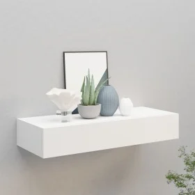 Weißes MDF-Wandregal mit Schublade 60x23,5x10 cm von vidaXL, Regale und Regale - Ref: Foro24-330255, Preis: 76,00 €, Rabatt: %