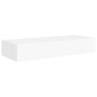 Weißes MDF-Wandregal mit Schublade 60x23,5x10 cm von vidaXL, Regale und Regale - Ref: Foro24-330255, Preis: 55,62 €, Rabatt: %