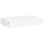 Weißes MDF-Wandregal mit Schublade 60x23,5x10 cm von vidaXL, Regale und Regale - Ref: Foro24-330255, Preis: 55,62 €, Rabatt: %