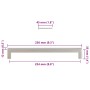 Tiradores para armarios 5 uds acero inoxidable plateado 224 mm