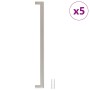 Tiradores para armarios 5 uds acero inoxidable plateado 320 mm