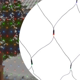 Red de luces de Navidad 204 LED colores 3x2 m interior/exterior