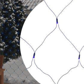 Red de luces de Navidad 306 LEDs azul 3x3 m interior/exterior