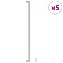 Tiradores para armarios 5 uds acero inoxidable plateado 480 mm
