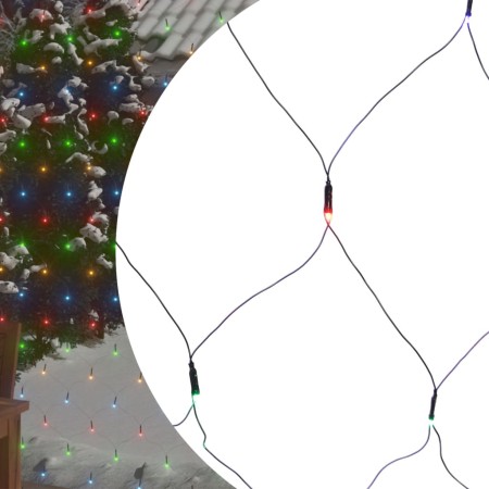 Redes de luces Navidad 544 LED colores 4x4 m interior/exterior
