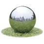 Fuente cascada esfera con LEDs de jardín acero inoxidable 30 cm by vidaXL, Fountains and waterfalls - Ref: Foro24-41683, Pric...