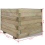 Quadratisches Blumenbeet aus Holz 50x50x40 cm von vidaXL, Töpfe und Pflanzgefäße - Ref: Foro24-41659, Preis: 65,82 €, Rabatt: %