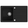 Granite kitchen sink with black bowl and drainer by vidaXL, Sinks - Ref: Foro24-141669, Price: 174,82 €, Discount: %