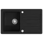 Granite kitchen sink with black bowl and drainer by vidaXL, Sinks - Ref: Foro24-141669, Price: 201,92 €, Discount: %