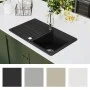 Granite kitchen sink with black bowl and drainer by vidaXL, Sinks - Ref: Foro24-141669, Price: 201,92 €, Discount: %