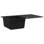 Granite kitchen sink with black bowl and drainer by vidaXL, Sinks - Ref: Foro24-141669, Price: 201,92 €, Discount: %