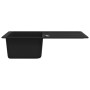 Granite kitchen sink with black bowl and drainer by vidaXL, Sinks - Ref: Foro24-141669, Price: 174,82 €, Discount: %