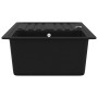 Granite kitchen sink with black bowl and drainer by vidaXL, Sinks - Ref: Foro24-141669, Price: 174,82 €, Discount: %