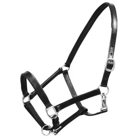 Verstellbares Pferdehalfter/Halfter aus schwarzem Leder (Standard) von vidaXL, Halfter für Pferde - Ref: Foro24-90891, Preis:...