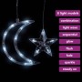 Luces estrella y luna 138 LEDs blanco frío con control remoto