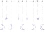 Luces estrella y luna 138 LEDs azul con control remoto