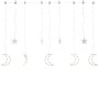 Luces estrella y luna 345 LEDs blanco cálido con control remoto