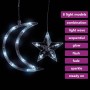 Luces estrella y luna 345 LEDs blanco frío con control remoto