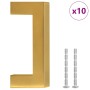 Tiradores para armarios 10 uds acero inoxidable dorado 64 mm