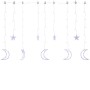 Luces estrella y luna 345 LEDs azul con control remoto