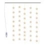 Cortina de luces estrellas 200 LEDs blanco cálido 8 funciones