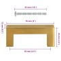 Tiradores para armarios 10 uds acero inoxidable dorado 64 mm
