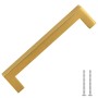 Tiradores para armarios 10 uds acero inoxidable dorado 128 mm