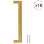 Tiradores para armarios 10 uds acero inoxidable dorado 160 mm