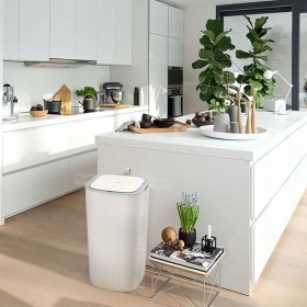 EKO Cubo de basura con sensor Morandi 30 L blanco