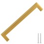Tiradores para armarios 10 uds acero inoxidable dorado 160 mm