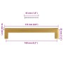 Tiradores para armarios 10 uds acero inoxidable dorado 160 mm