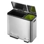EKO Pedaleimer EcoCasa 30+15 L matt silber von EKO, Abfallbehälter - Ref: Foro24-440010, Preis: 152,23 €, Rabatt: %