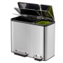 EKO Pedaleimer EcoCasa 30+15 L matt silber von EKO, Abfallbehälter - Ref: Foro24-440010, Preis: 151,96 €, Rabatt: %