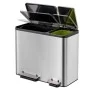 EKO Pedaleimer EcoCasa 30+15 L matt silber von EKO, Abfallbehälter - Ref: Foro24-440010, Preis: 152,23 €, Rabatt: %