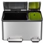 EKO Pedaleimer EcoCasa 30+15 L matt silber von EKO, Abfallbehälter - Ref: Foro24-440010, Preis: 151,96 €, Rabatt: %